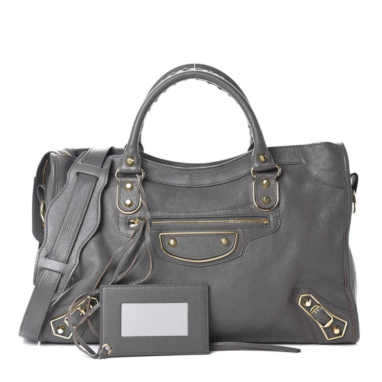 Balenciaga Chevre Gold Metallic Edge Hardware City Gris Acier 1 of 15