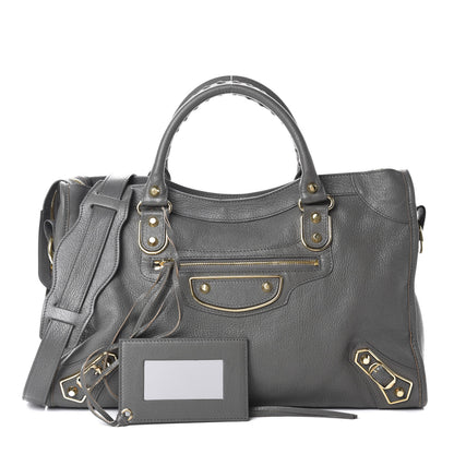 Balenciaga Chevre Gold Metallic Edge Hardware City Gris Acier 1 of 15