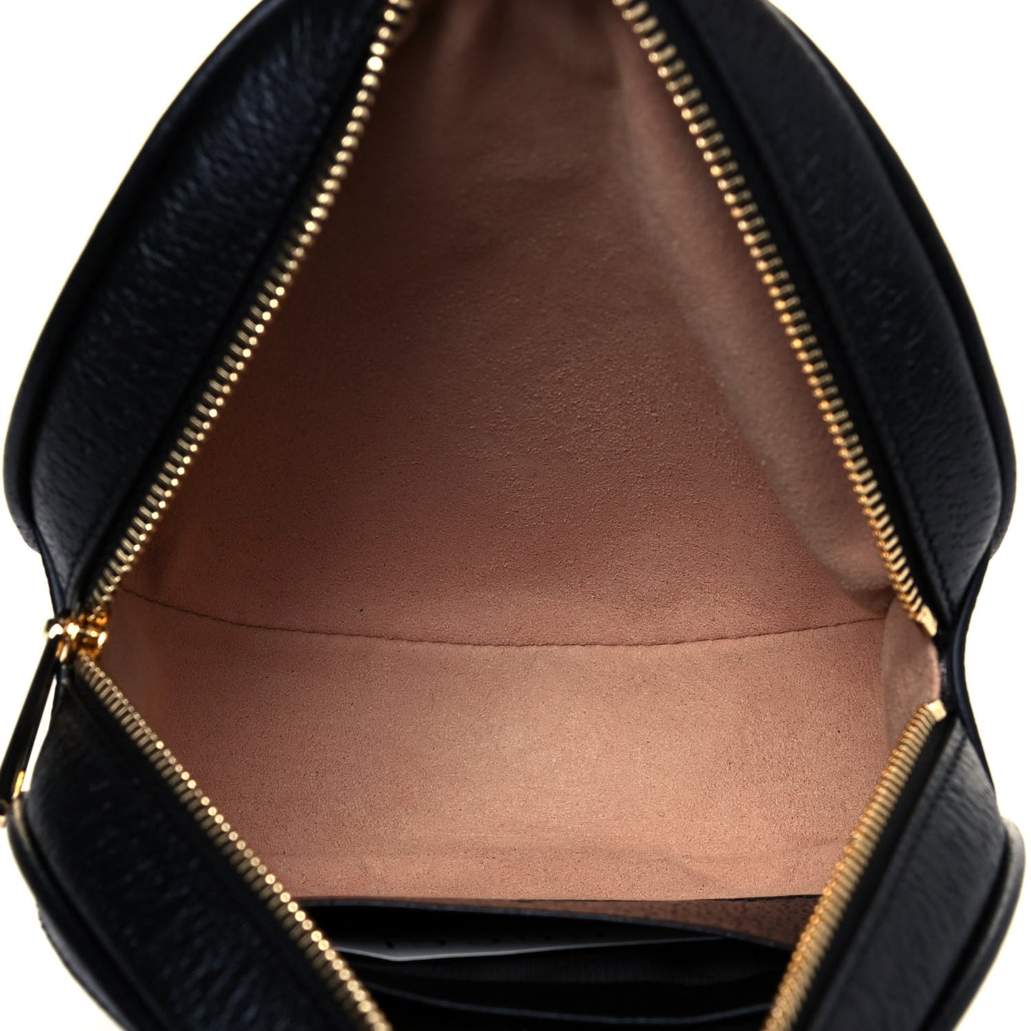 Grained Calfskin Web Mini Ophidia Round Backpack Black