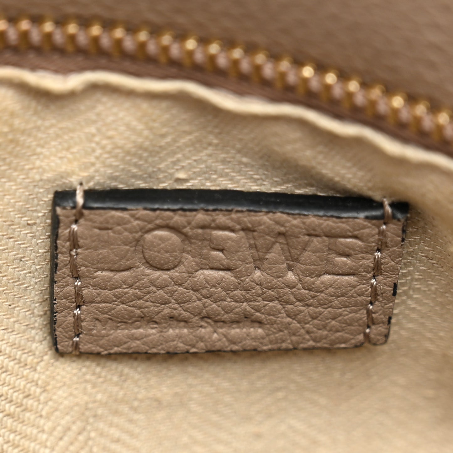 Grained Calfskin Small Puzzle Bag Sand