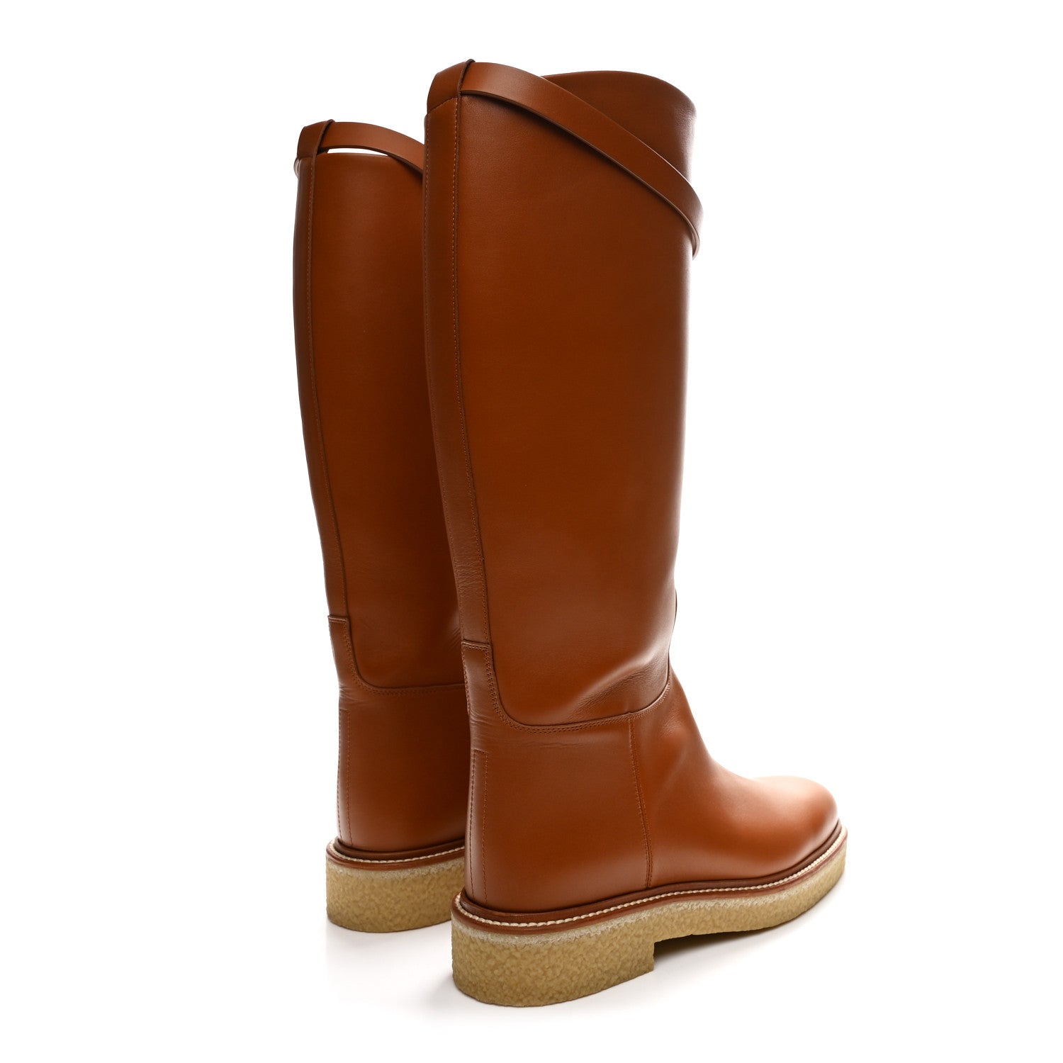 Hermes Heritage Calfskin Kelly Jumping Boots 39 Naturel 5 of 9