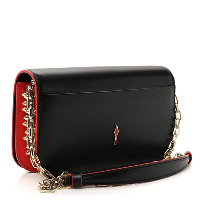 Christian Louboutin Calfskin Nappa Leopard Print Spikes Small Paloma Bag Black 3 of 10