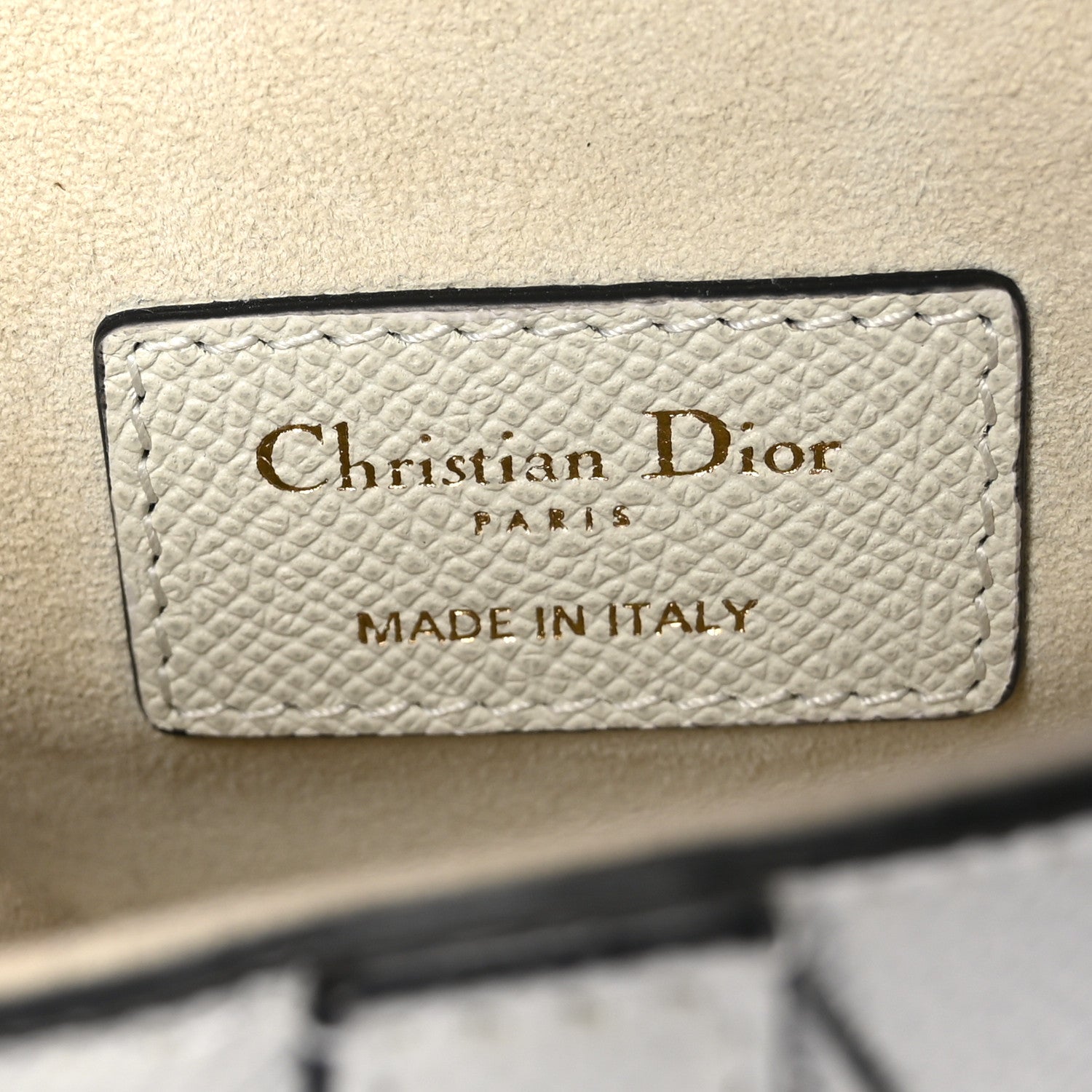 Christian Dior Grained Calfskin Mini Saddle Bag White 6 of 10
