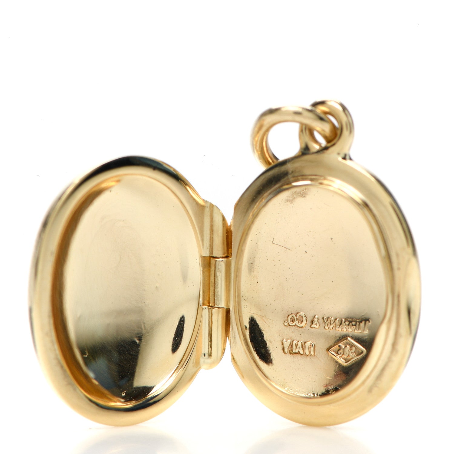 Tiffany 14K Yellow Gold Oval Locket Pendant 3 of 4