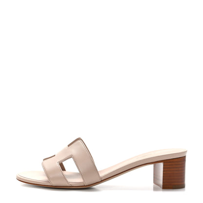 Hermes Calfskin Oasis Sandals 39 Beige Nude 1 of 9