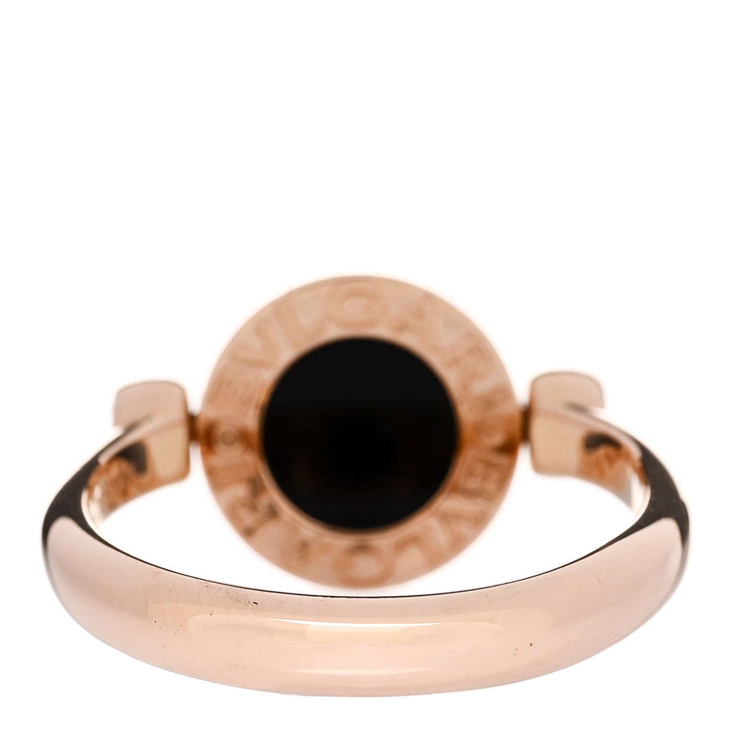 Bulgari 18K Rose Gold Mother of Pearl Black Onyx BVLGARI BVLGARI Ring 54 6.75 5 of 9
