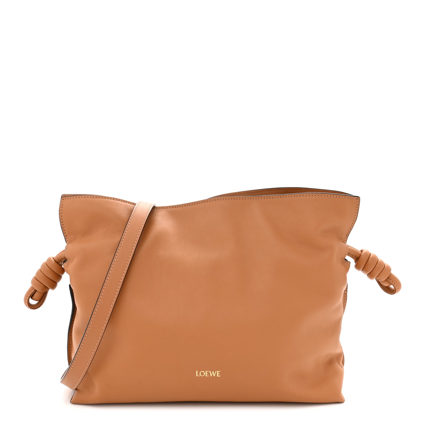 Nappa Medium Flamenco Knot Bag Warm Desert