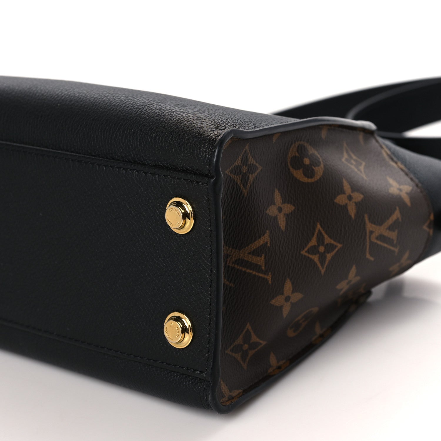 Louis Vuitton Calfskin Monogram On My Side PM Black 8 of 8