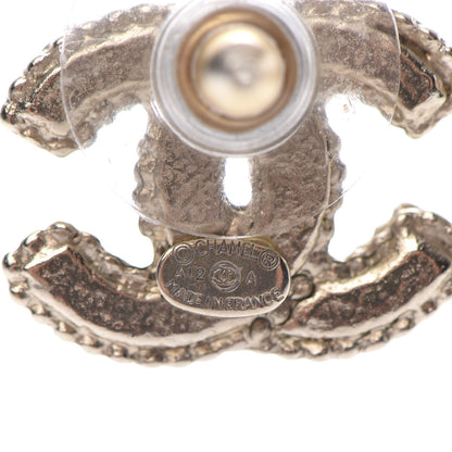 Chanel Pearl CC Earrings Gold 3 of 4