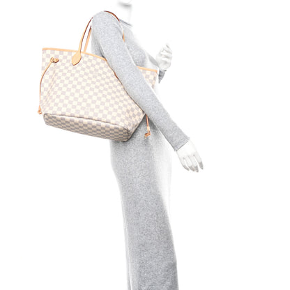 Louis Vuitton Damier Azur Neo Neverfull MM Rose Ballerine 2 of 11