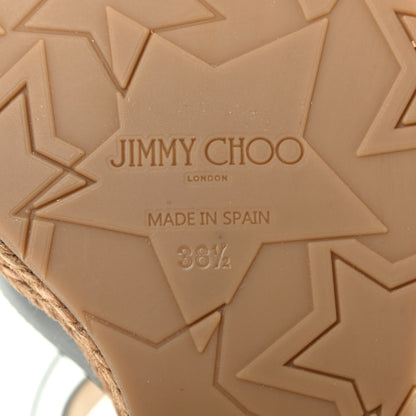 Jimmy Choo Nappa Rope Cork Alanah 105 Wedge 38.5 Black 6 of 11