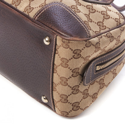 Gucci Monogram Small Princy Satchel Dark Brown 8 of 11