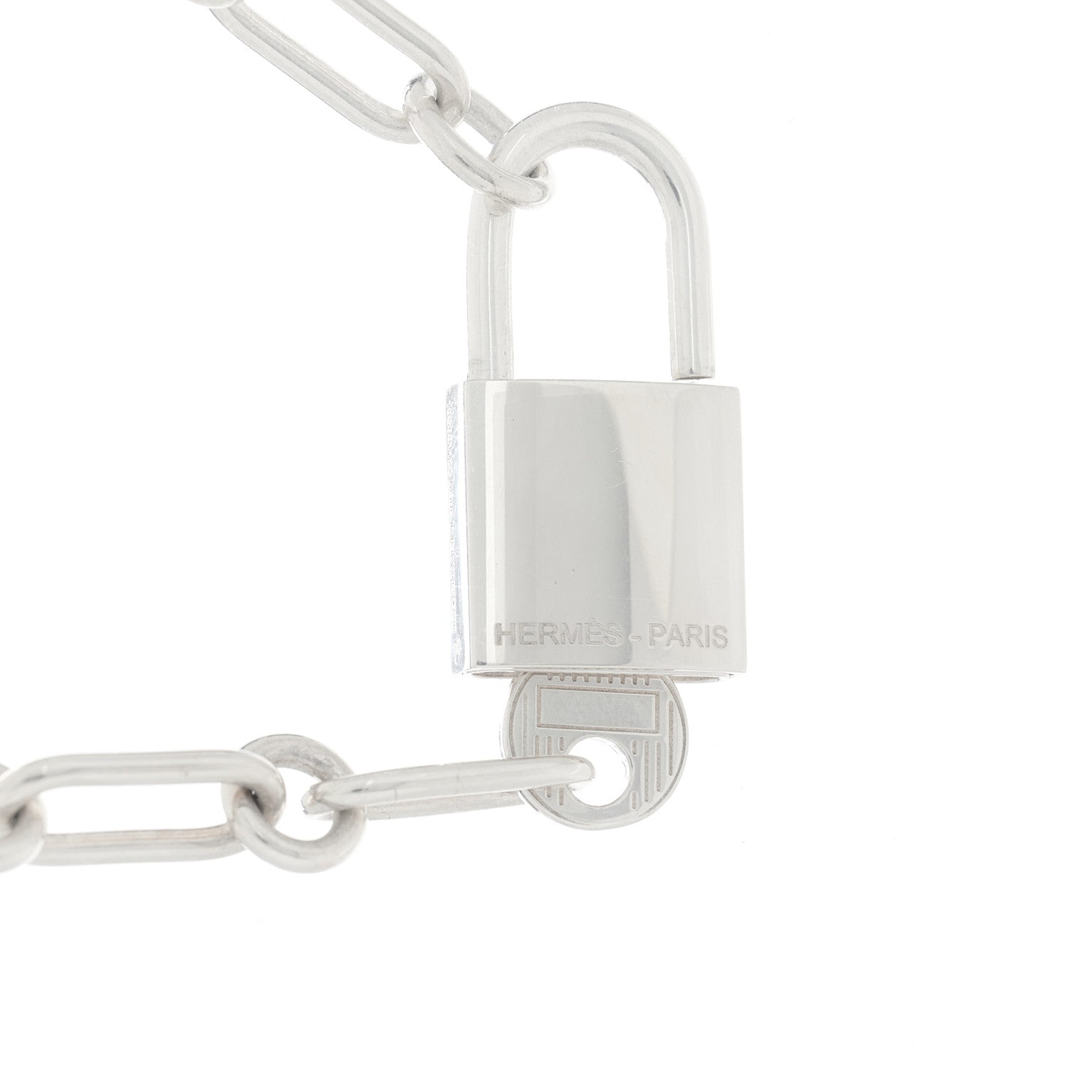 Hermes Sterling Silver Alpha Kelly Choker Necklace 4 of 8