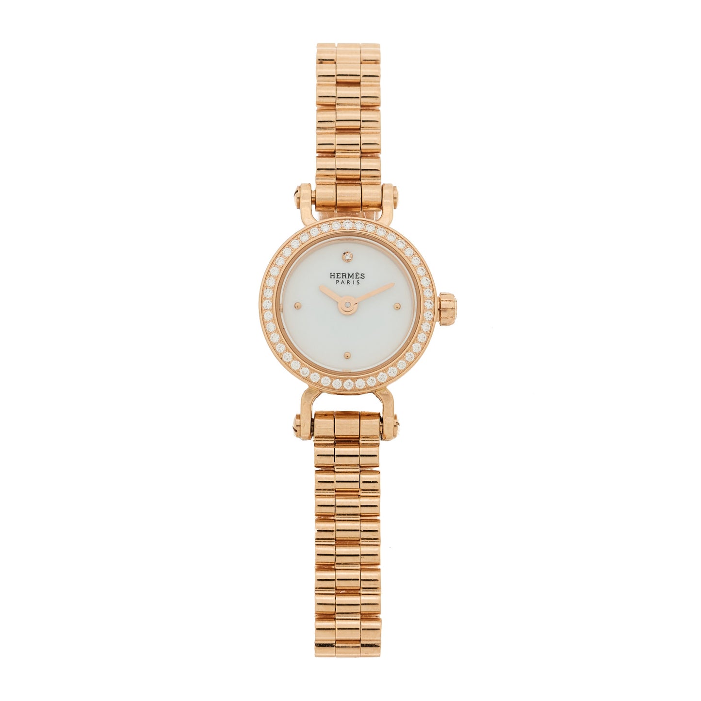 18K Rose Gold Diamond Bezel 16mm Faubourg Quartz Watch
