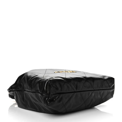 Chanel Shiny Calfskin Quilted Chanel 22 Black 5 of 12