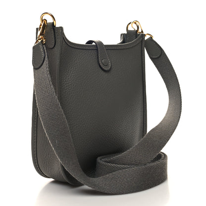 Hermes Taurillon Clemence Evelyne TPM Gris Meyer 3 of 11