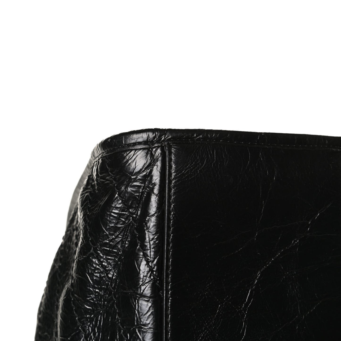 Crinkled Calfskin Matelasse Monogram Niki Shoulder Bag Black