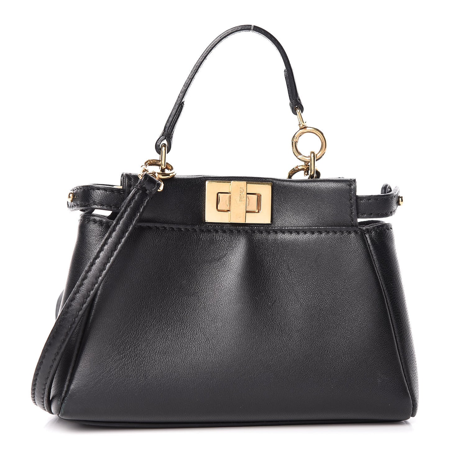 Nappa Micro Peekaboo Iconic Satchel Black
