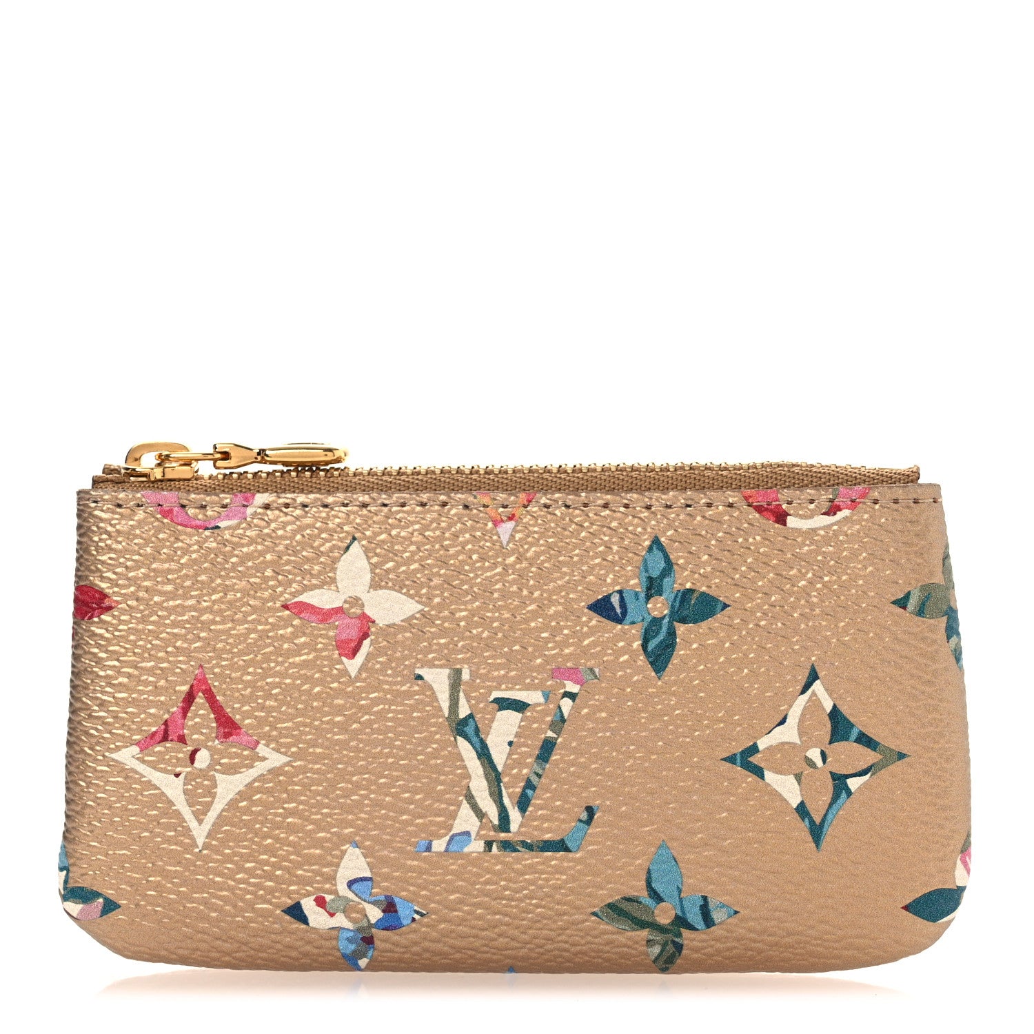 Louis Vuitton Metallic Monogram LV Garden Key Pouch Gold 1 of 8