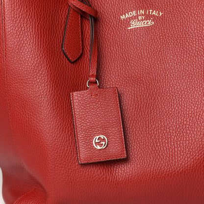 Gucci Dollar Calfskin Medium Swing Tote Red 13 of 14