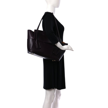 Bottega Veneta French Calfskin Maxi Intrecciato Medium Arco Grape 2 of 10