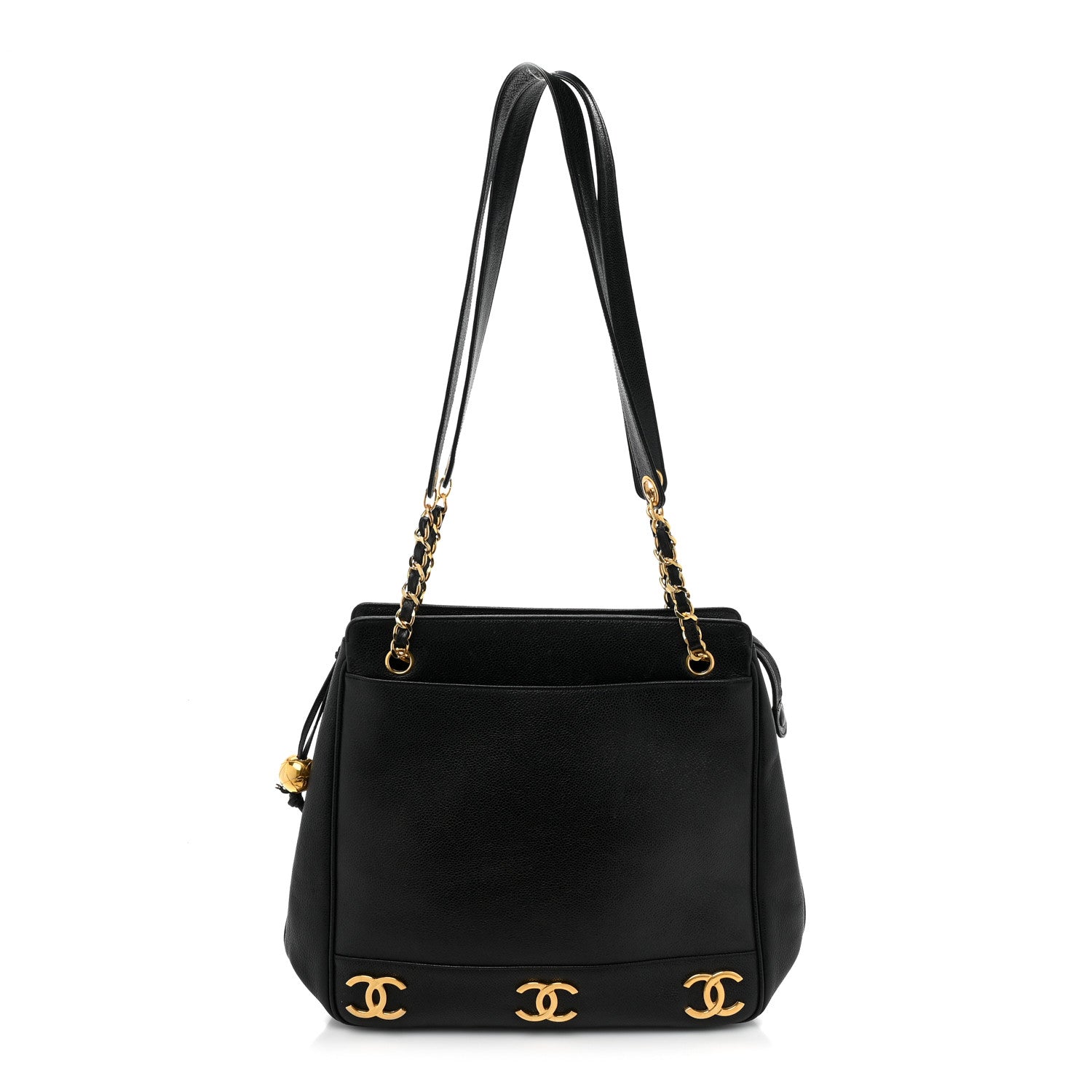 Chanel Caviar Triple CC Shoulder Bag Black 1 of 16