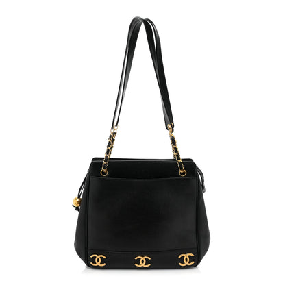 Chanel Caviar Triple CC Shoulder Bag Black 1 of 16