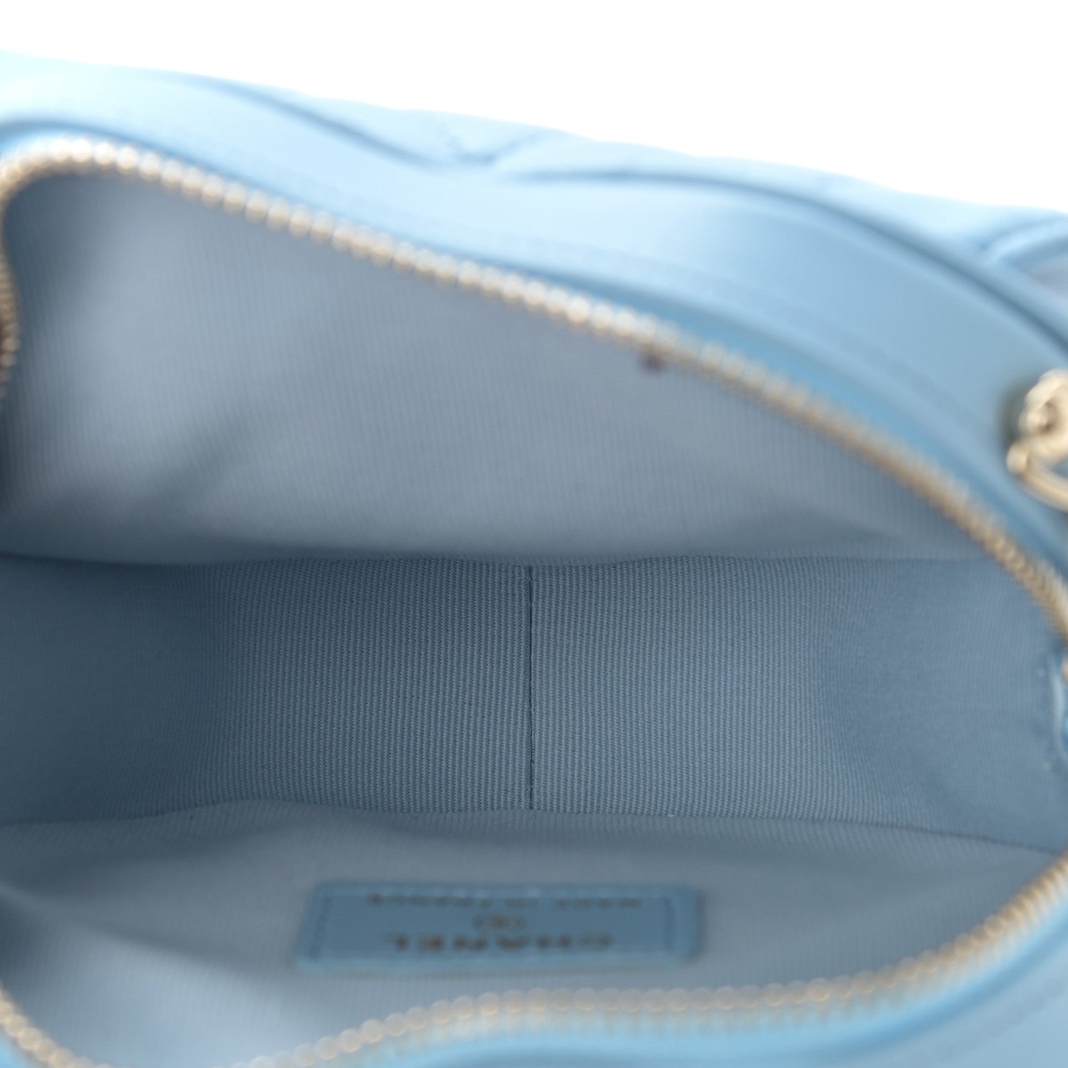 Chanel Lambskin Quilted CC In Love Heart Clutch With Chain Light Blue 5 of 11