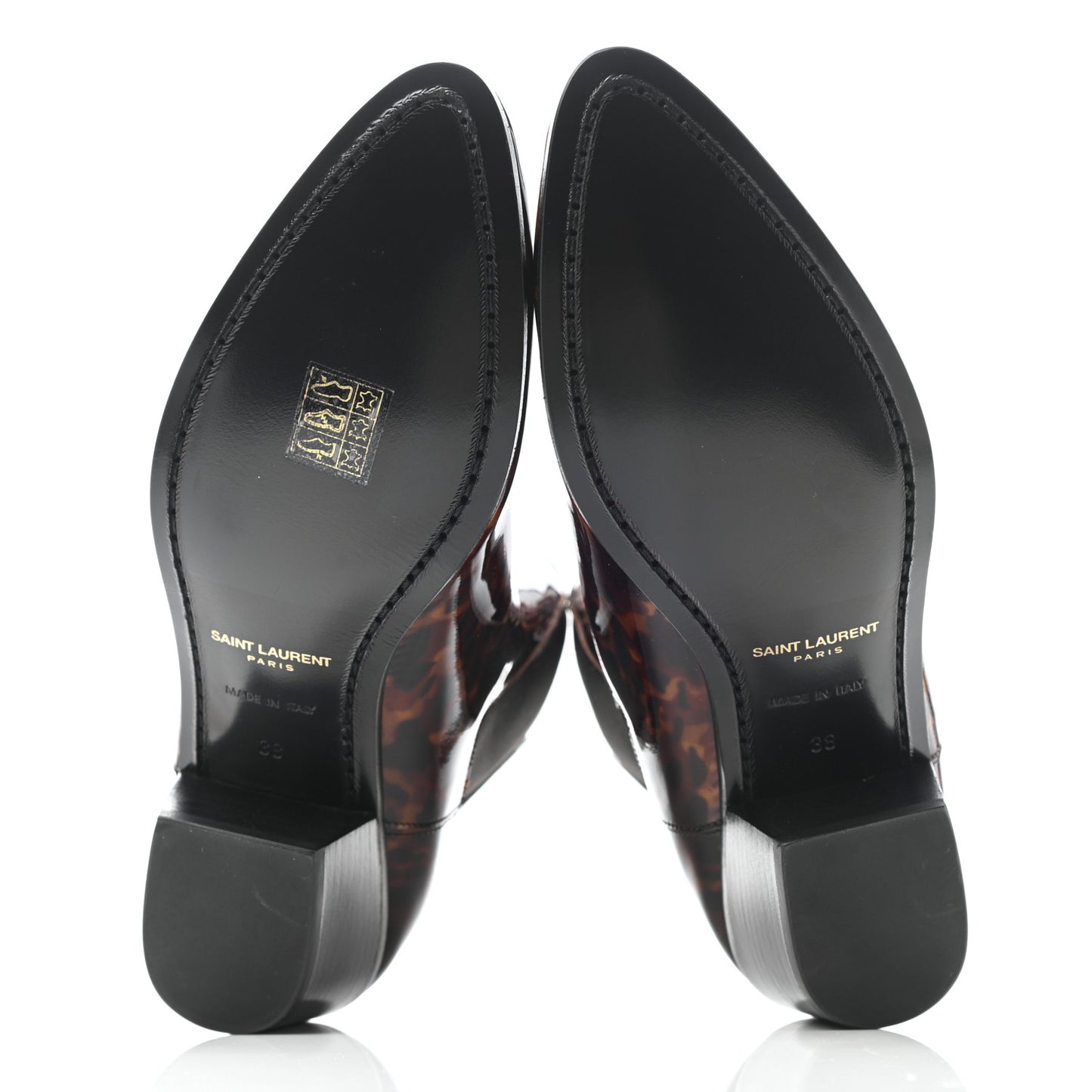 Patent Tartaruga Chelsea Boots 38 Manto Naturale