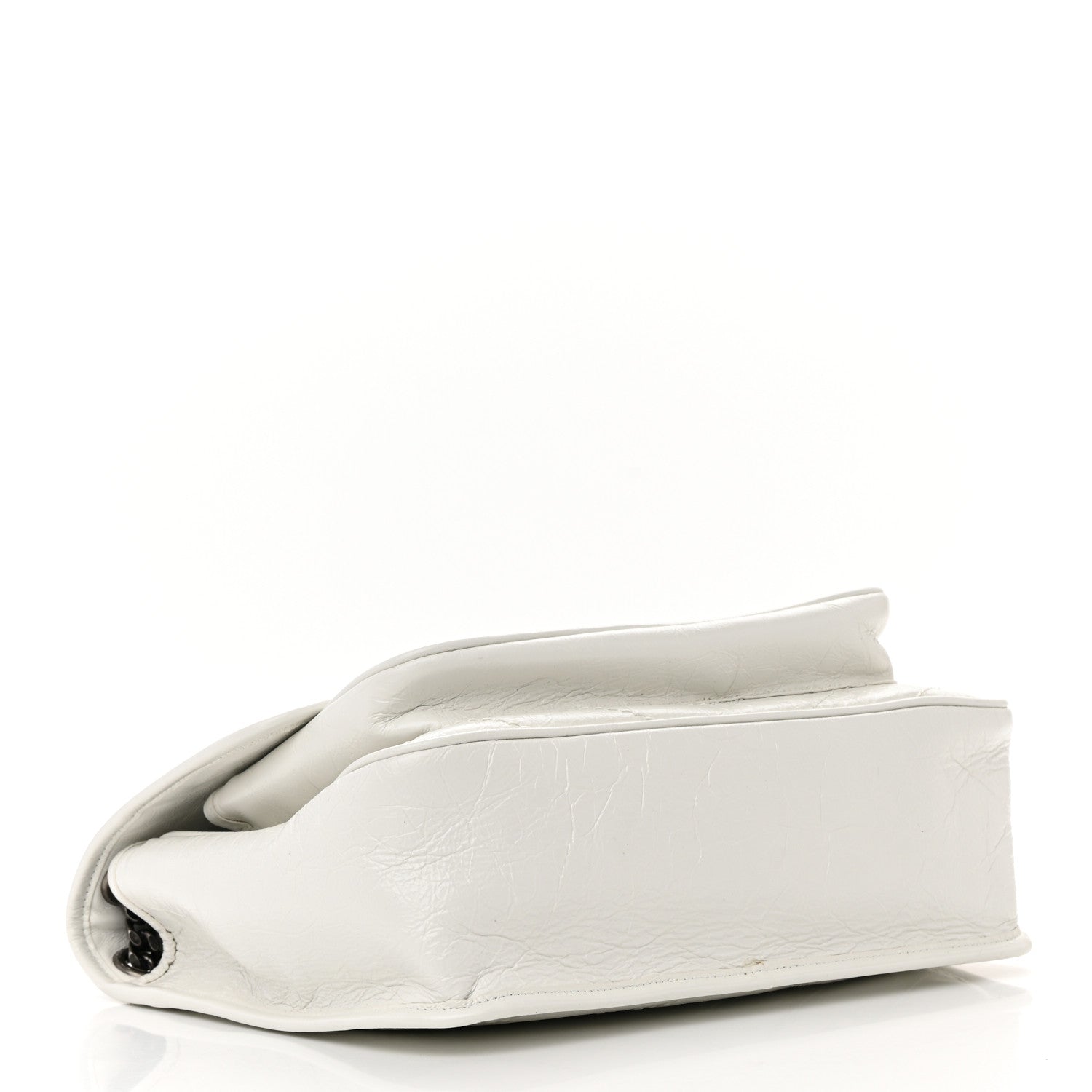 Saint Laurent Crinkled Calfskin Matelasse Monogram Medium Niki Chain Satchel Dirty White 4 of 16