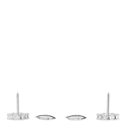 Van Cleef & Arpels 18K White Gold Mother of Pearl Sweet Alhambra Earrings 3 of 5