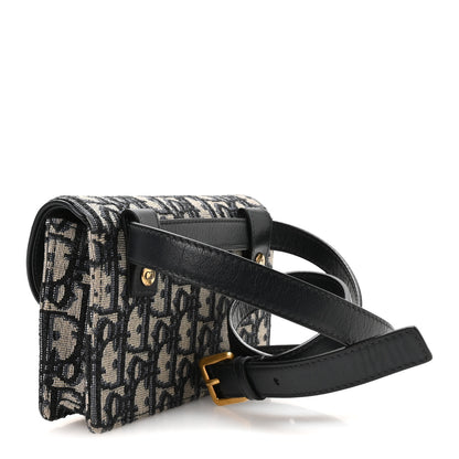 Christian Dior Oblique Saddle Belt Bag Blue 2 of 10