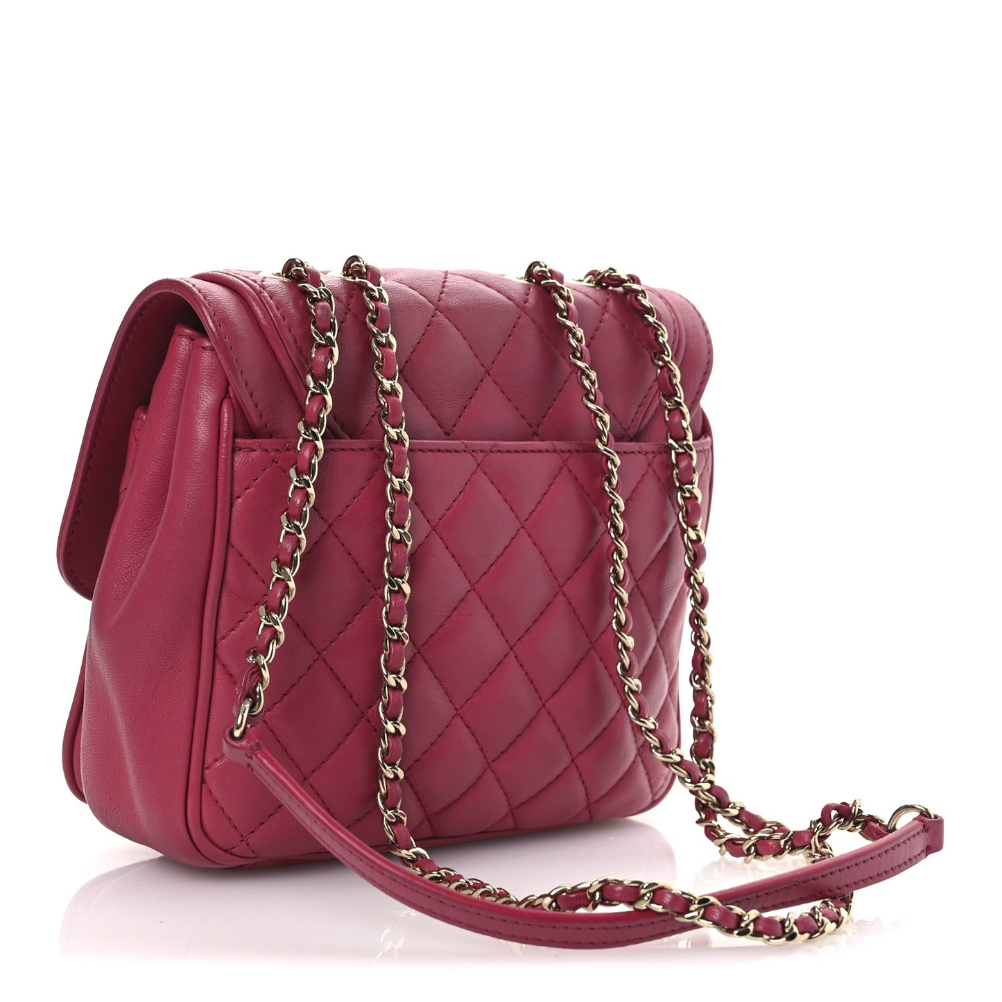 Lambskin Quilted Small Lovely Day Flap Pink
