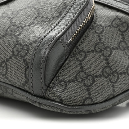 Gucci GG Supreme Monogram Textured Dollar Calfskin Ophidia Belt Bag Grey Black Graphite Grey 9 of 12