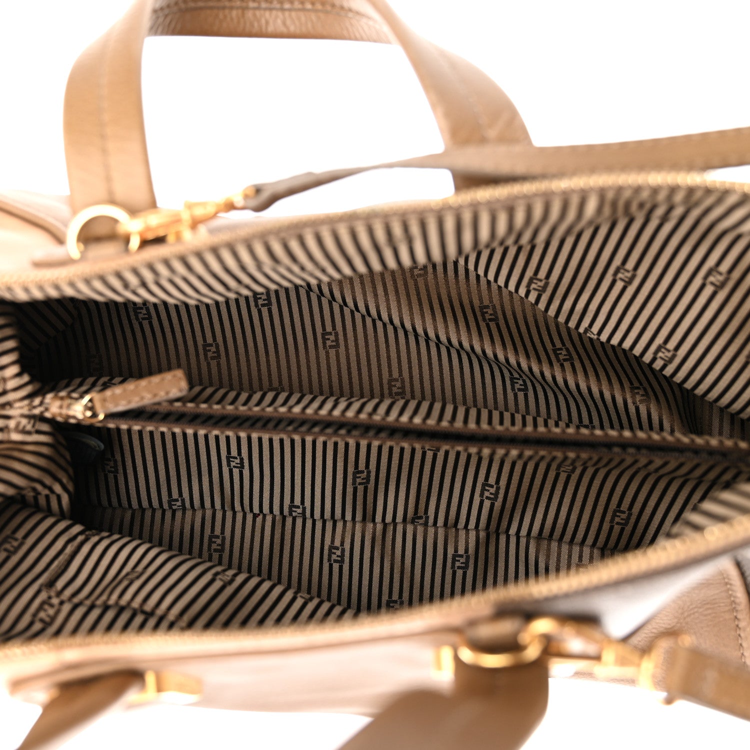 Fendi Capra Vitello Saddle Colorblock Large Chameleon Tote Grigio 5 of 15