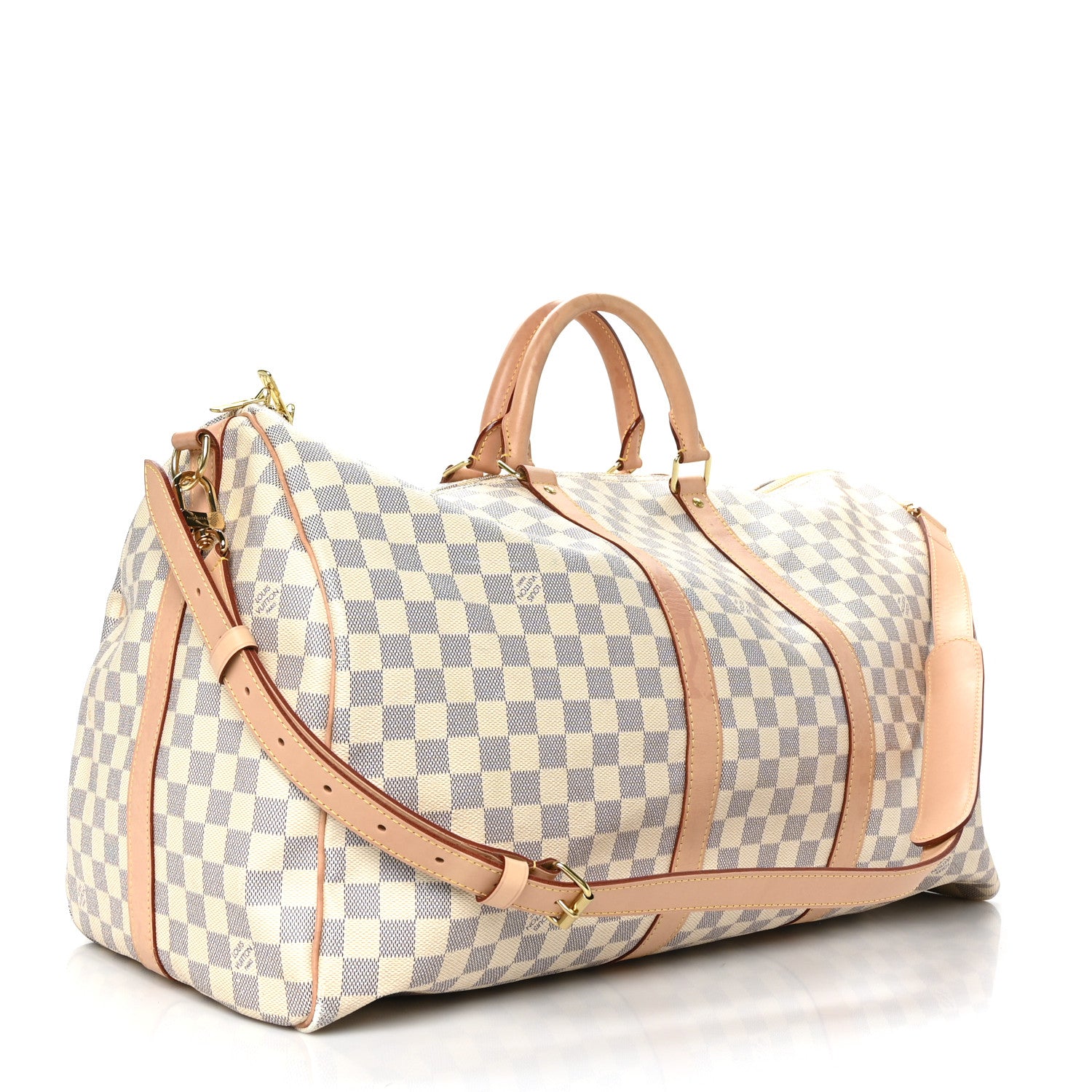Louis Vuitton Damier Azur Keepall Bandouliere 55 3 of 10