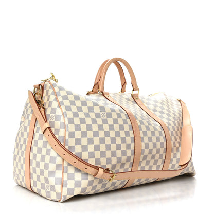 Louis Vuitton Damier Azur Keepall Bandouliere 55 3 of 10