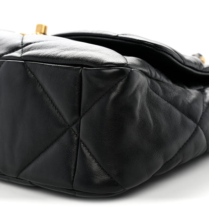 Chanel Lambskin Quilted Large Chanel 19 Flap Black 9 of 10