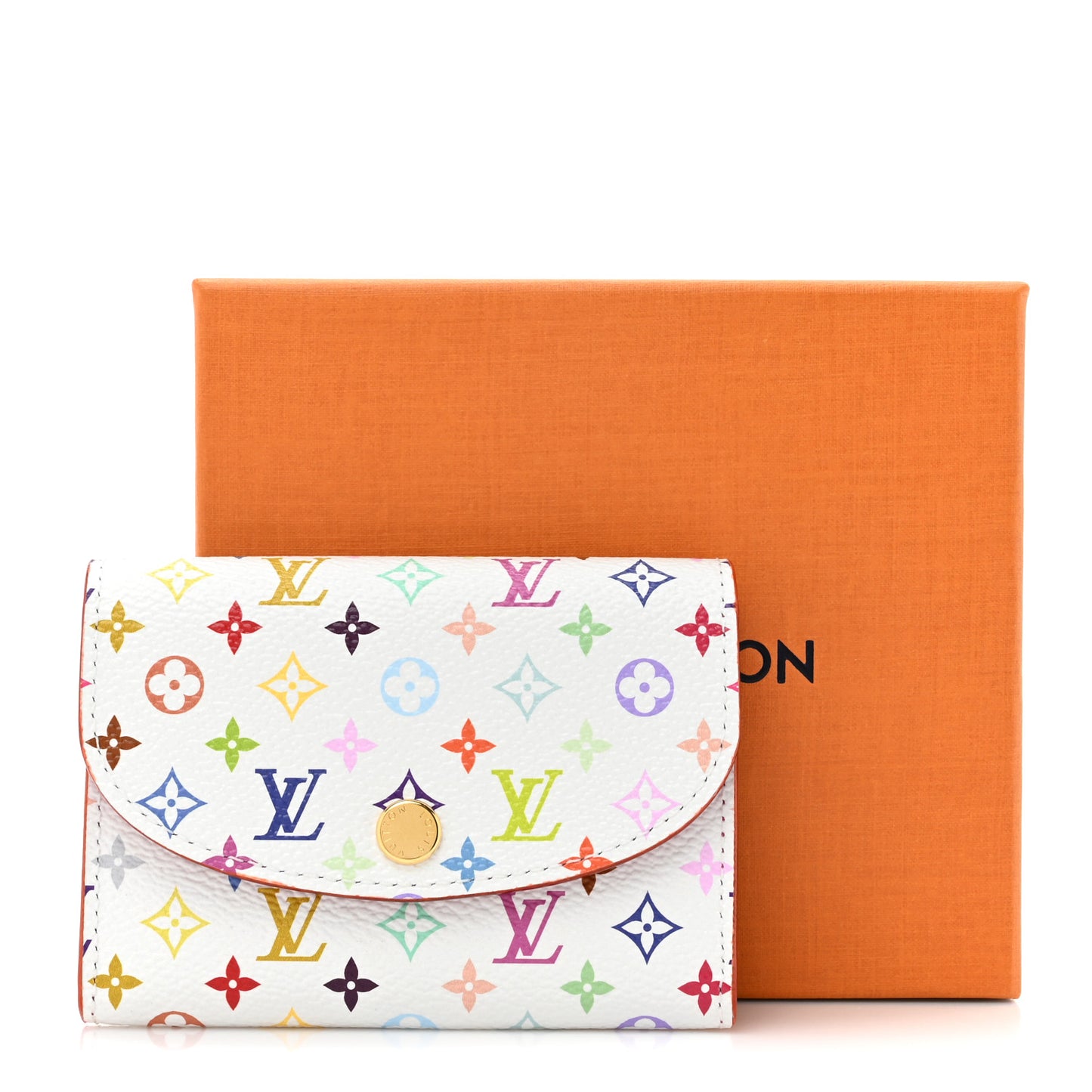 LV X TM Monogram Multicolor Rosalie Coin Purse White Kawaii Pink