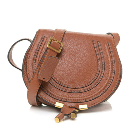 Chloe Calfskin Mini Marcie Round Crossbody Bag Tan 1 of 10