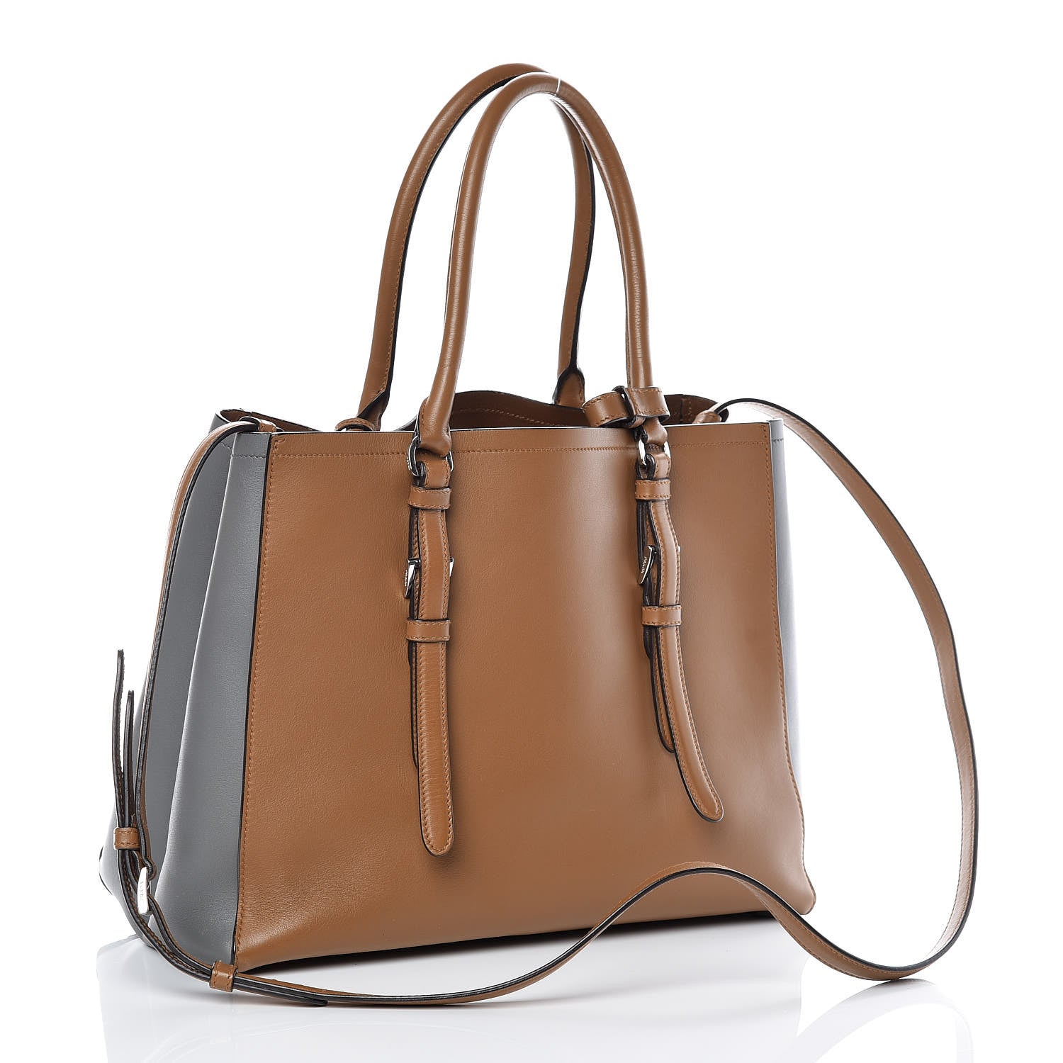 Prada City Calf Small Double Handle Tote Canella Marmo 4 of 12