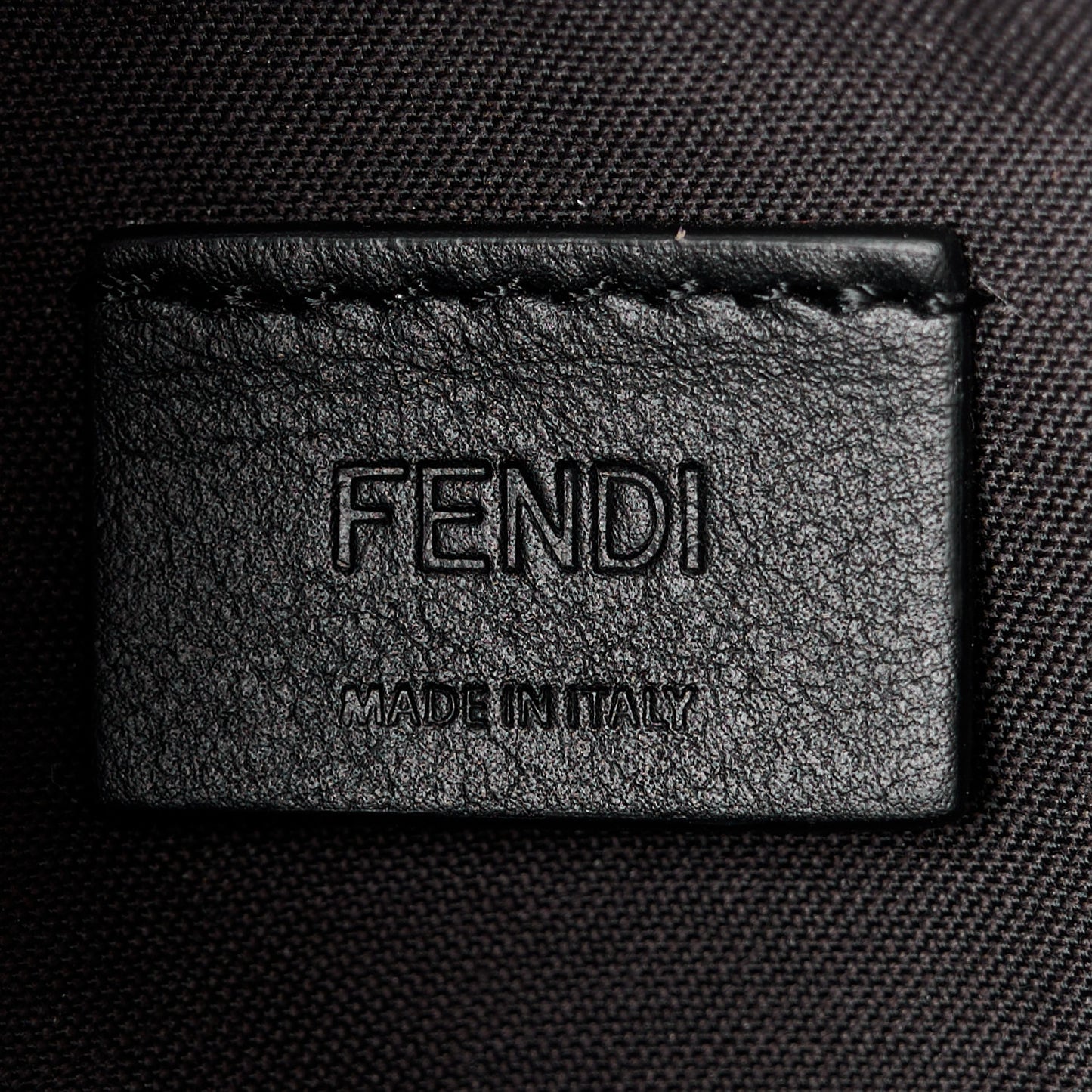 Vitello Soft F is Fendi Bi-Color FF 1974 Embossed Envelope Wallet On Chain with Pouches Maya Black