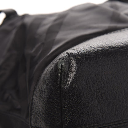 Burberry Nylon Tonal Check Torbitt Tote Black 9 of 16