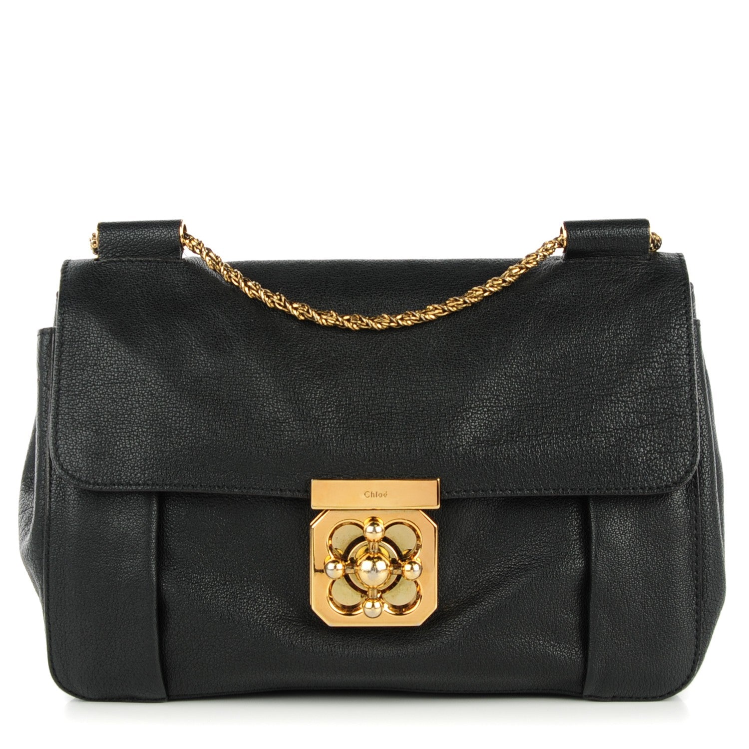 Chloe Calfskin Medium Elsie Shoulder Bag Black 1 of 11