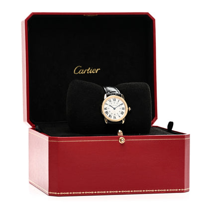 Cartier Stainless Steel 18K Yellow Gold Alligator 29mm Ronde Solo Quartz Watch 5 of 5