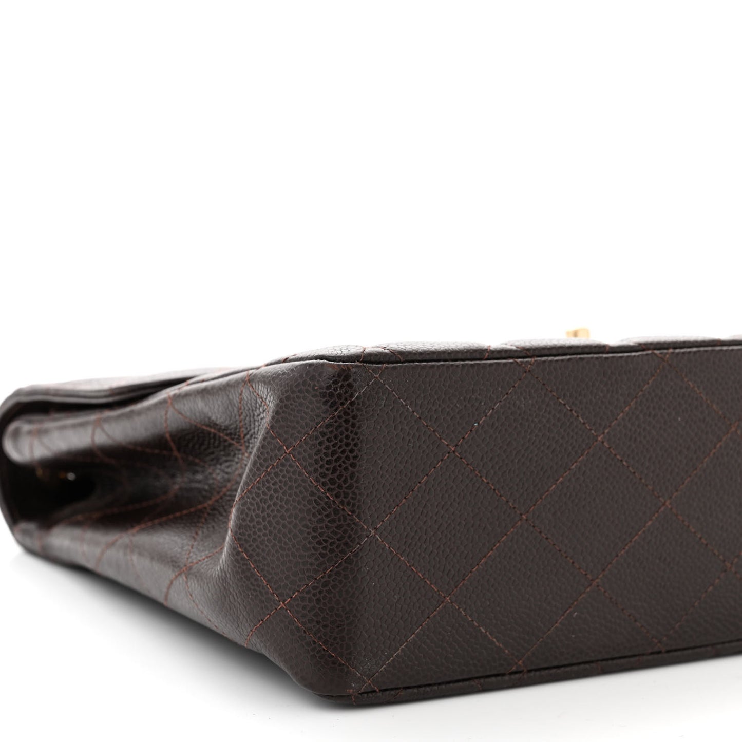 Caviar Quilted Jumbo Single Flap Brown