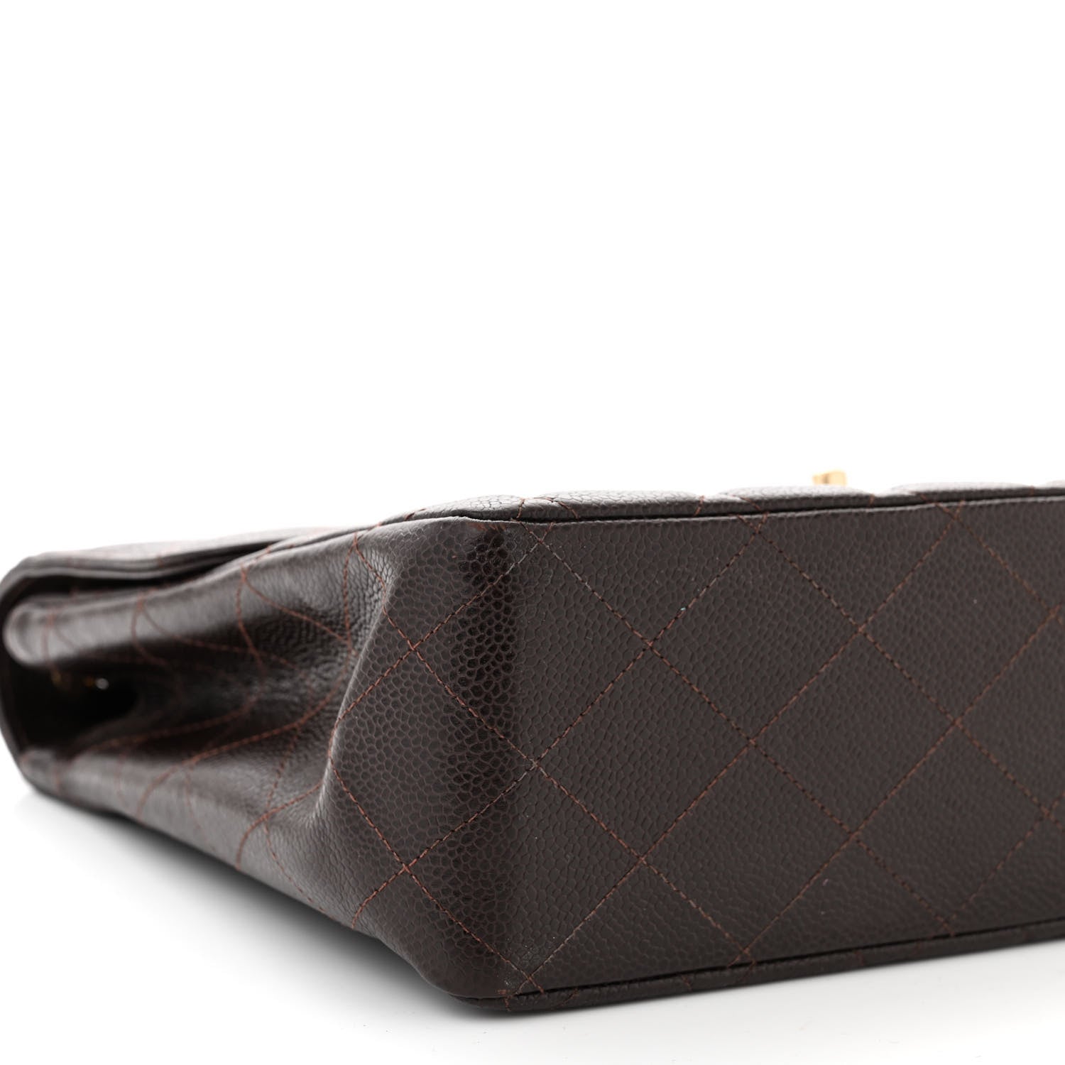 Chanel Caviar Quilted Jumbo Single Flap Brown 9 of 12