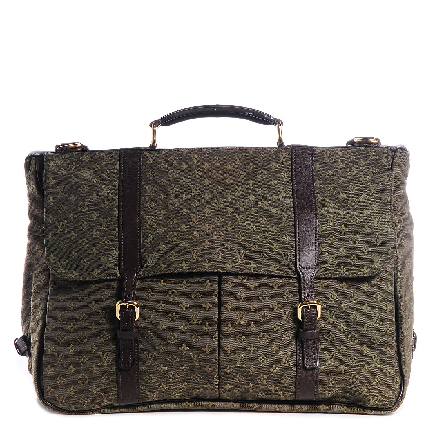 Louis Vuitton Mini Monogram Denise Kaki TST 1 of 7