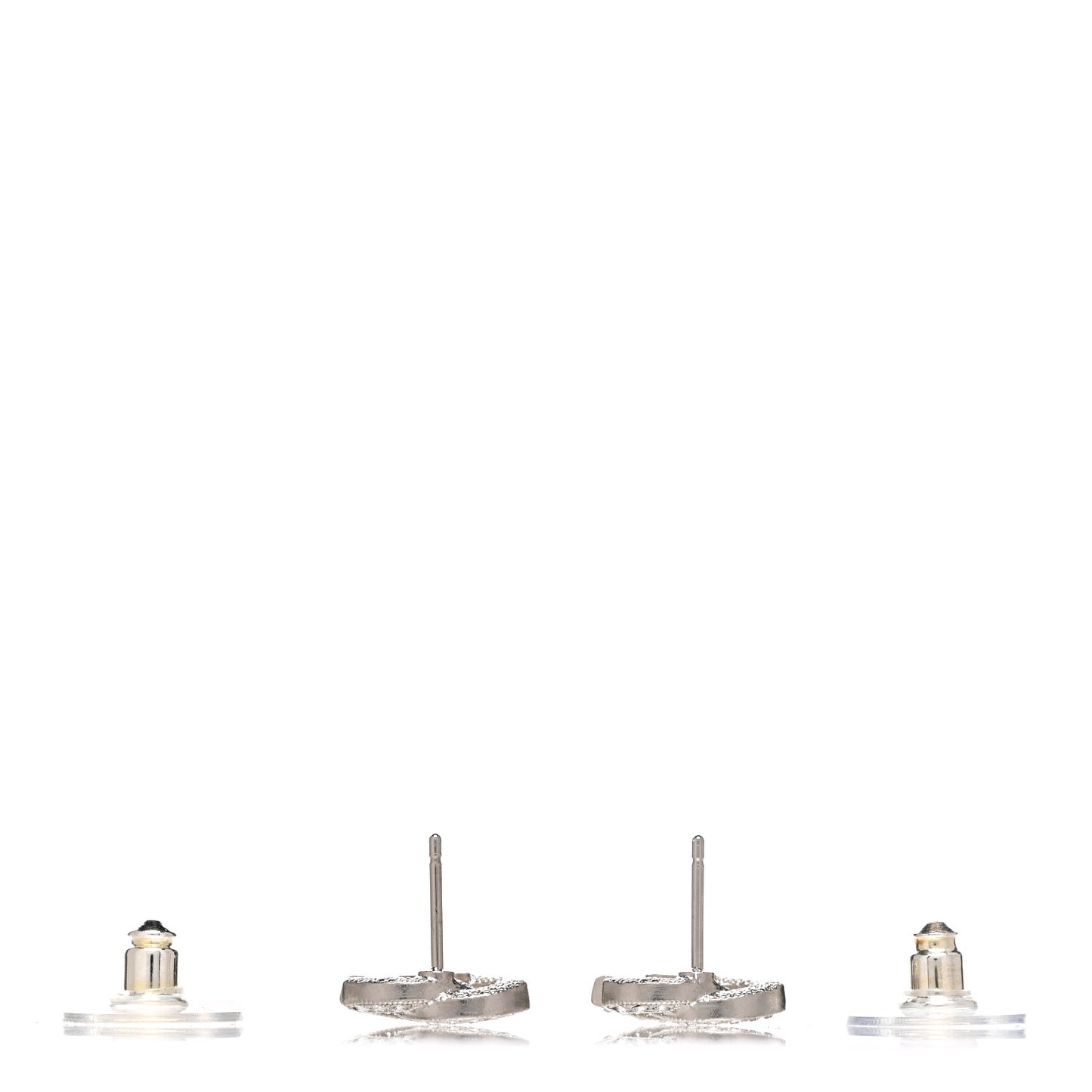 Crystal CC Earrings Silver