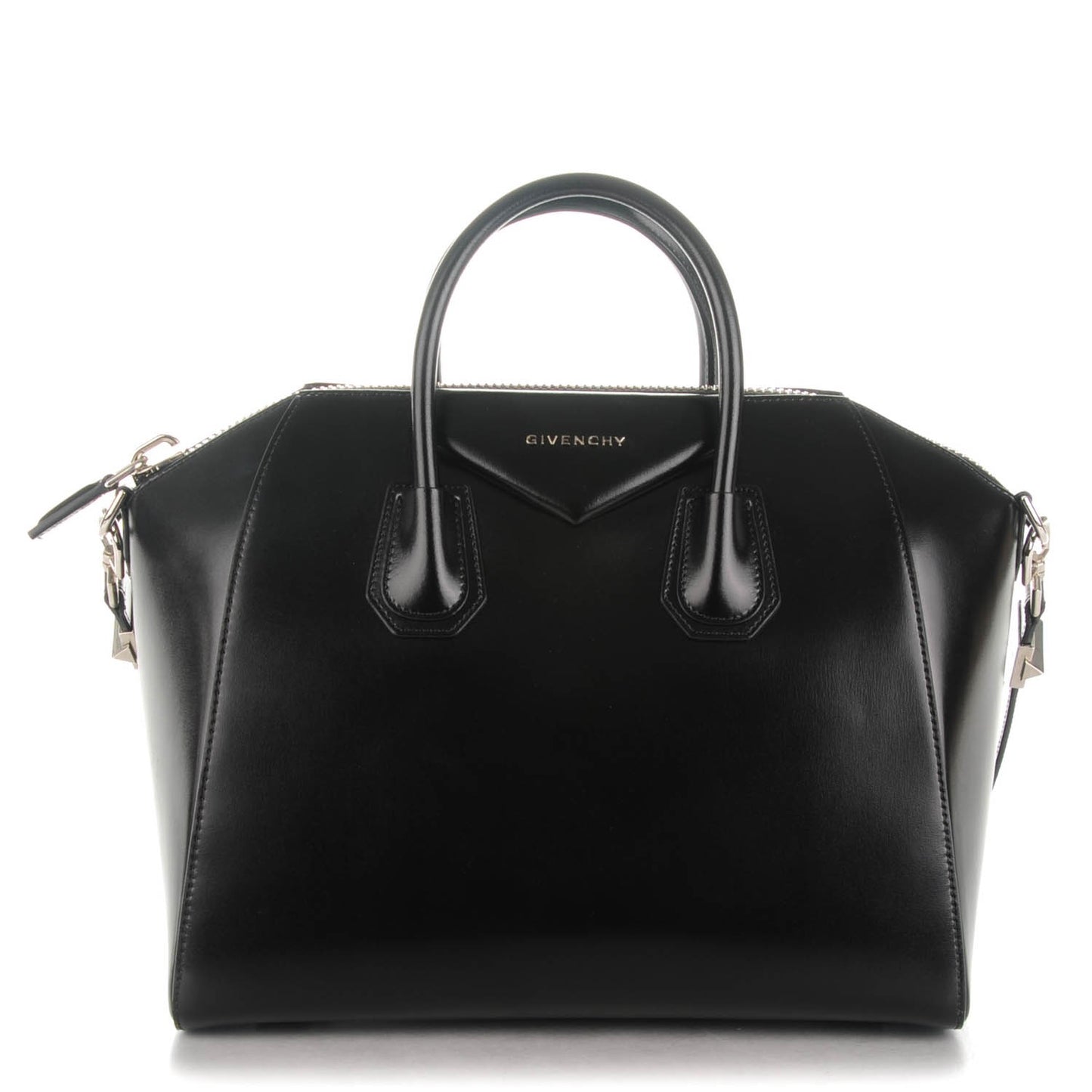 Shiny Lord Calfskin Medium Antigona Black